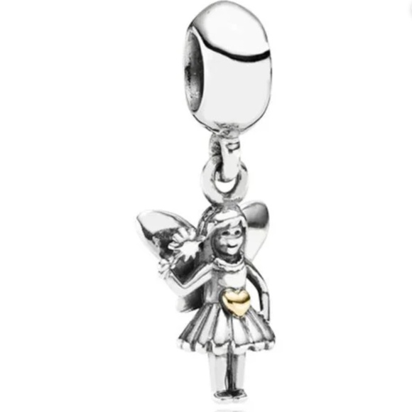 Pandora Silver and Gold Fairy Charm - Picture 1 of 1